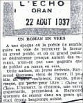 L'Echo d'Oran,  22 août 1937