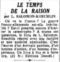 Le Figaro,  26 avril 1939