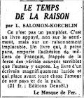 Le Figaro,  28 avril 1939