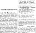 Le Figaro,  29 janvier 1938  [+ addendum du 2 février 1938]