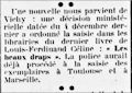 La Gazette de Bayonne et de Biarritz,  9 janvier 1942