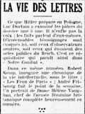 La Gazette de Biarritz,  13 mars 1940