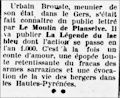 La Gazette de Bayonne et de Biarritz,  31 octobre 1942