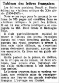La Gazette de Lausanne,  22 avril 1934