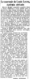 L'Intransigeant,  22 janvier 1935