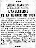 Le Journal,  9 octobre 1939