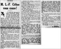 Journal du Loiret,  12 janvier 1937