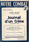 Couverture du n° 1,  21 septembre 1939