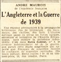 L'OEuvre,  7 octobre 1939