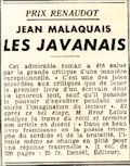 L'OEuvre,  16 février 1940