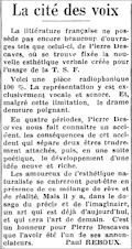 Paris-Soir,  12 octobre 1938