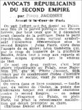 Le Petit Parisien,  13 décembre 1933