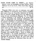 La Quinzaine critique des livres et des revues, 25 octobre 1930