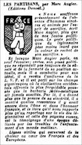 L'Union Française [Lyon],  29 septembre 1943